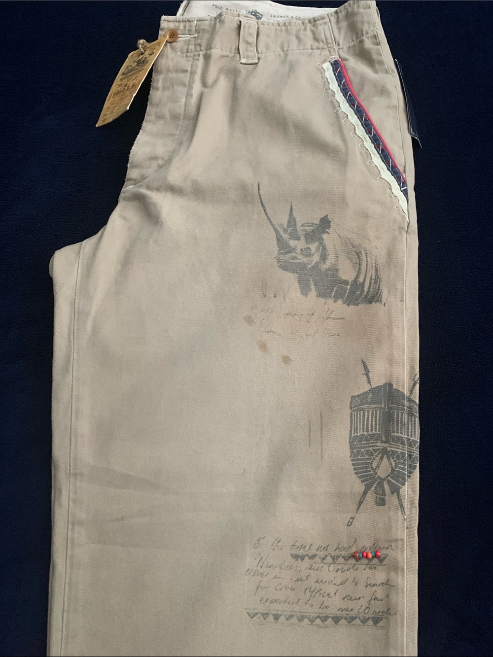 Polo RL Men's Tan Safari Scene Chino - Picture 2 of 13